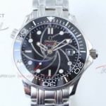 Perfect Replica High Quality Omega Seamaster 007 James Bond Black Dial Automatic Watch
